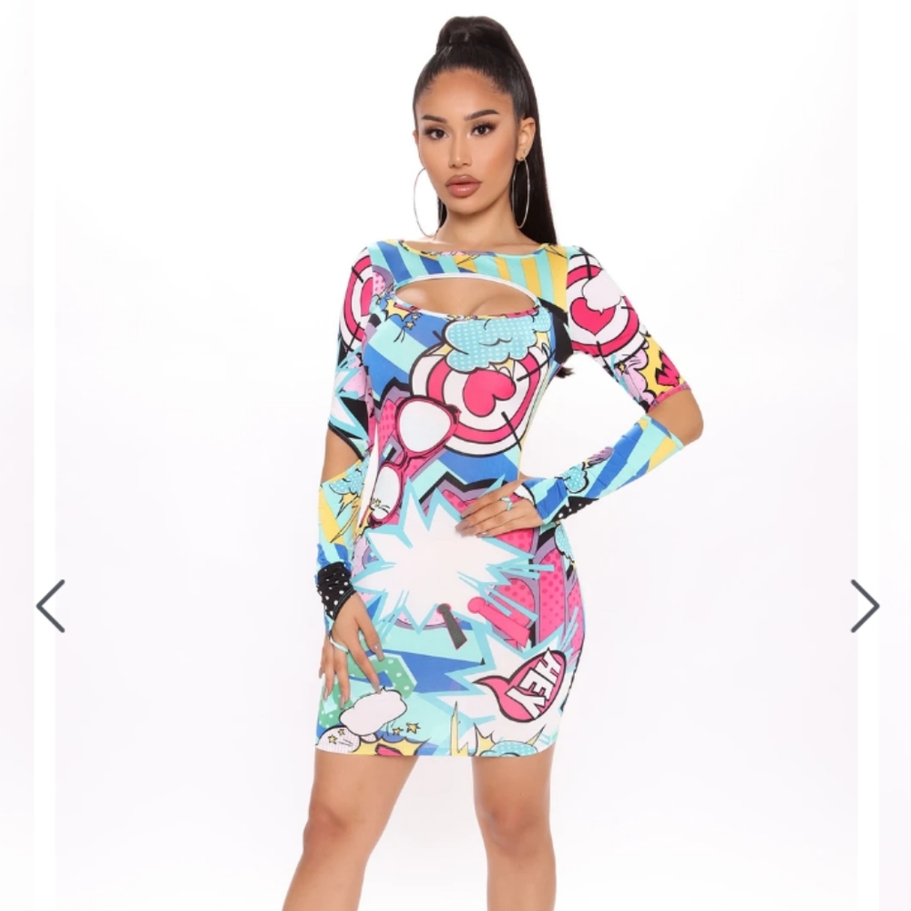 Comic book mini dress